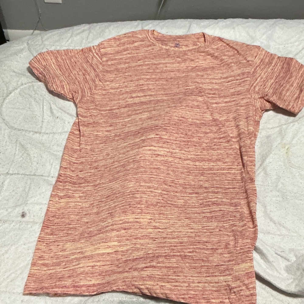 Short Sleeve Heathered Orange Men's T-Shirt sz M. 0895